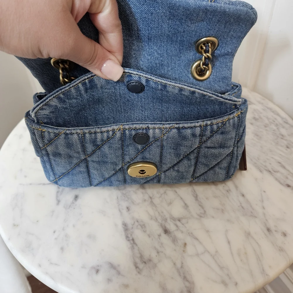 Coach Quilted Denim Tabby 20 - Picture 7 of 9